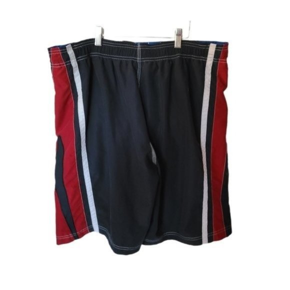 SPEEDO Men's Blue Red Swim Trunks Shorts Pockets - Picture 5 of 9